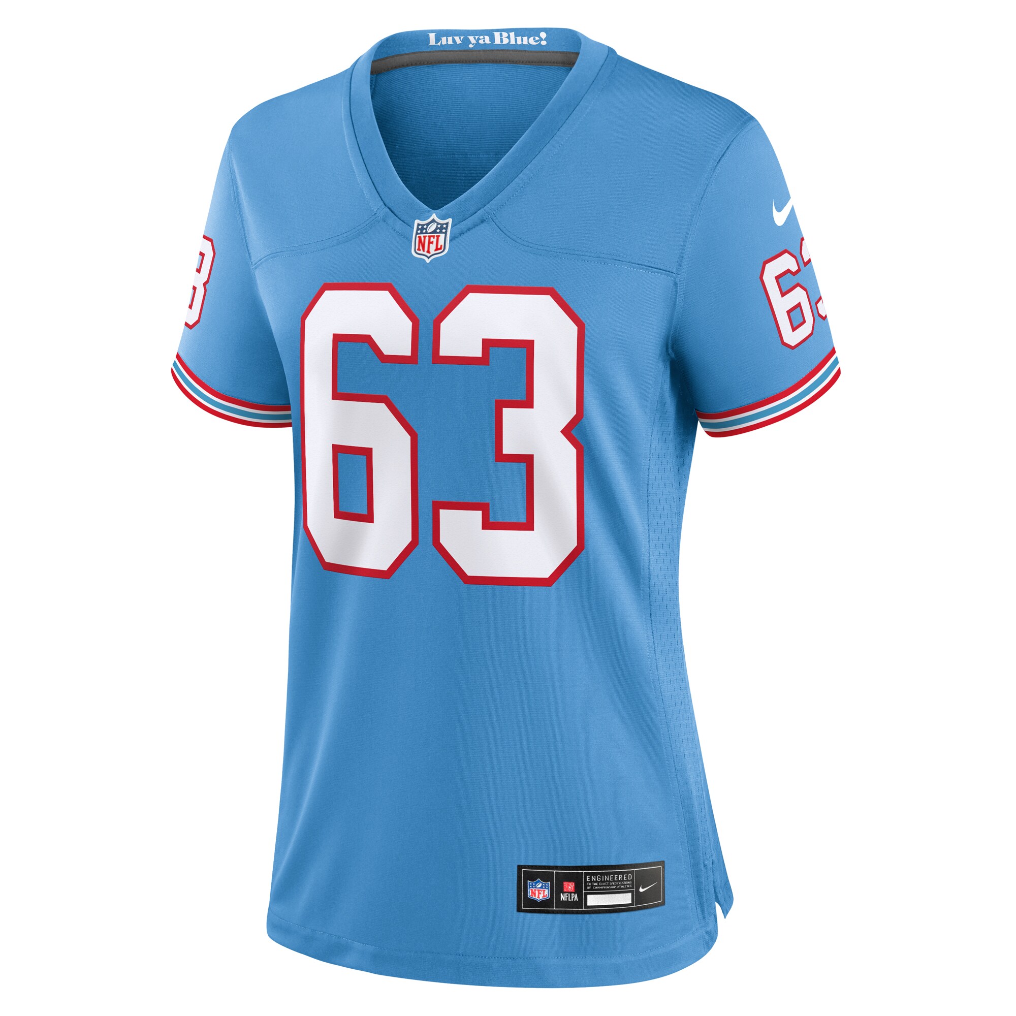 Tennessee Titans Mike Munchak Light Blue Oilers Throwback Retired Player Game NFL Jersey Women's