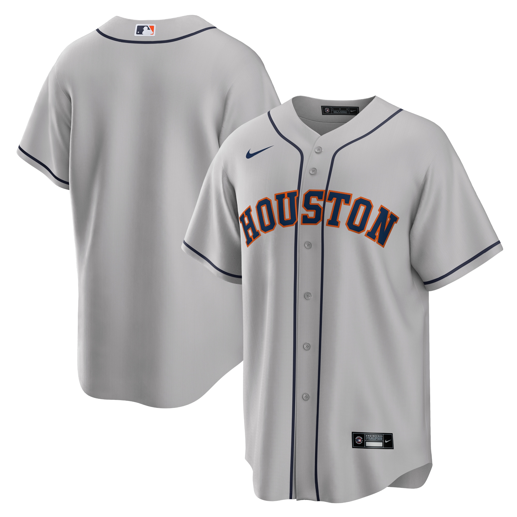 Houston Astros Gray Road Team MLB Jersey Men's