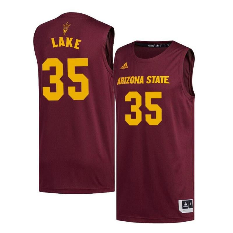 35 DeQuon Lake Maroon Arizona State Sun Devils NCAA Jersey Men's