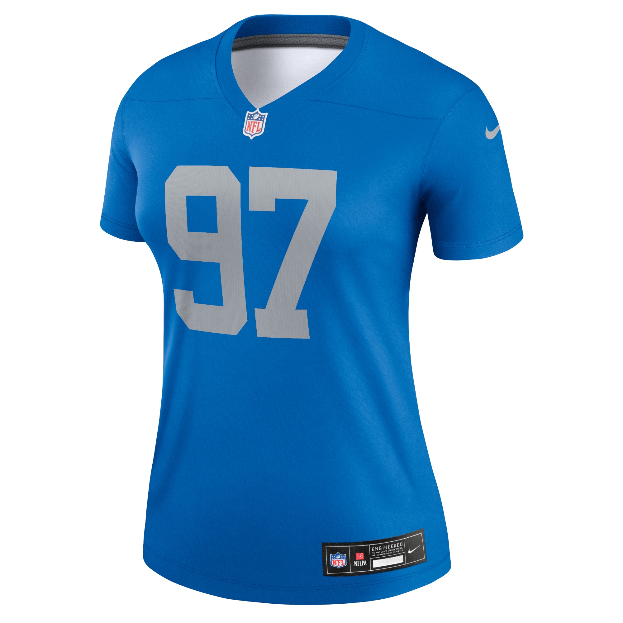 Detroit Lions Aidan Hutchinson Blue Alternate Legend Player Performance Top NFL Jersey Women's