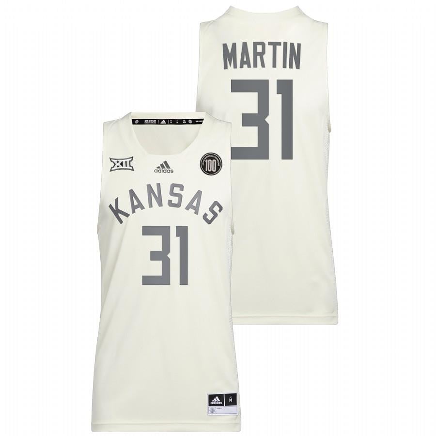 Cam Martin 3 White Kansas Jayhawks 2022 College Reverse Retro NCAA Jersey Men's