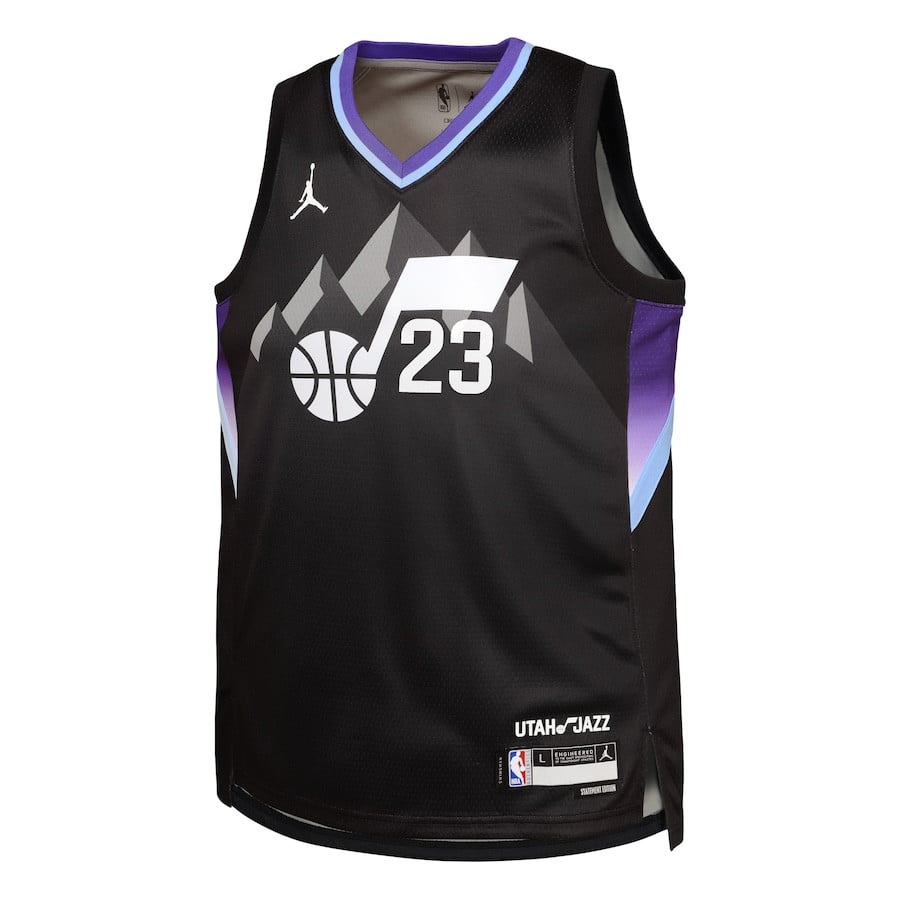 Lauri Markkanen 23 Utah Jazz 2024/2 Swingman Statement Edition Black NBA Jersey Youth