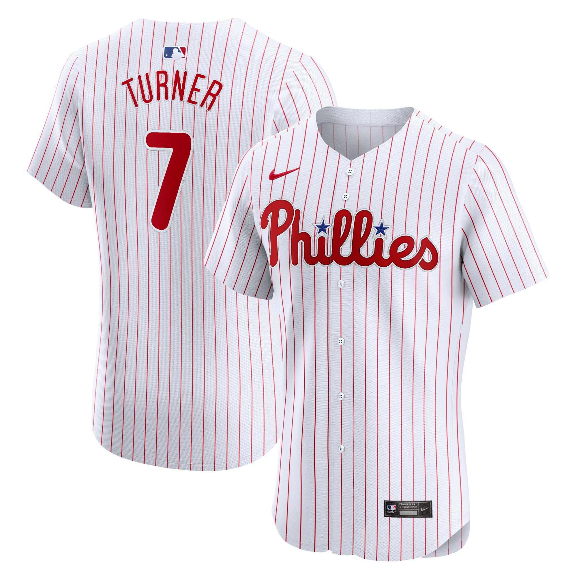 Philadelphia Phillies Trea Turner White Home Elite MLB Jersey Men's