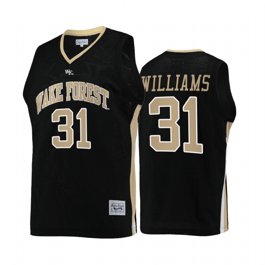 Alondes Williams 31 Wake Forest Demon Deacons Black College Retro NCAA Jersey Men's