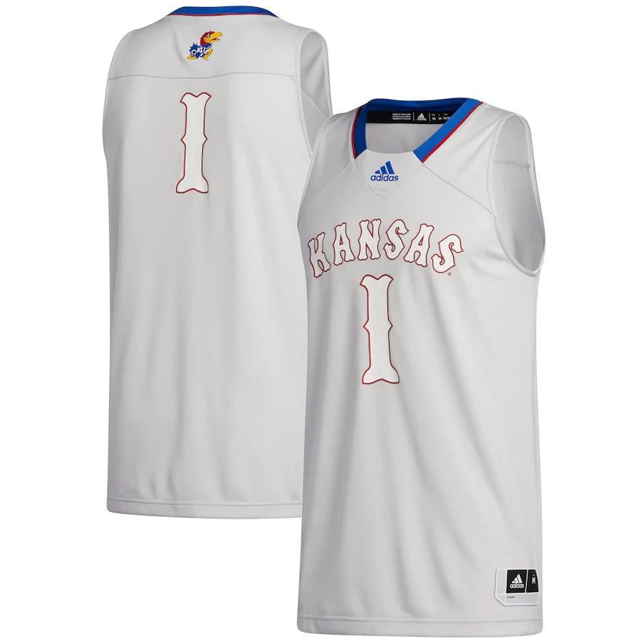 Kansas Jayhawks Swingman Gray #1 NCAA Jersey Men's