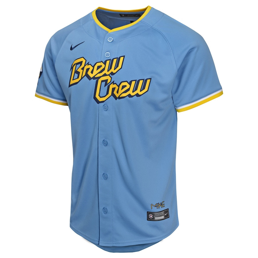 Willy Adames 27 Milwaukee Brewers City Connect Limited Powder Blue MLB Jersey Youth