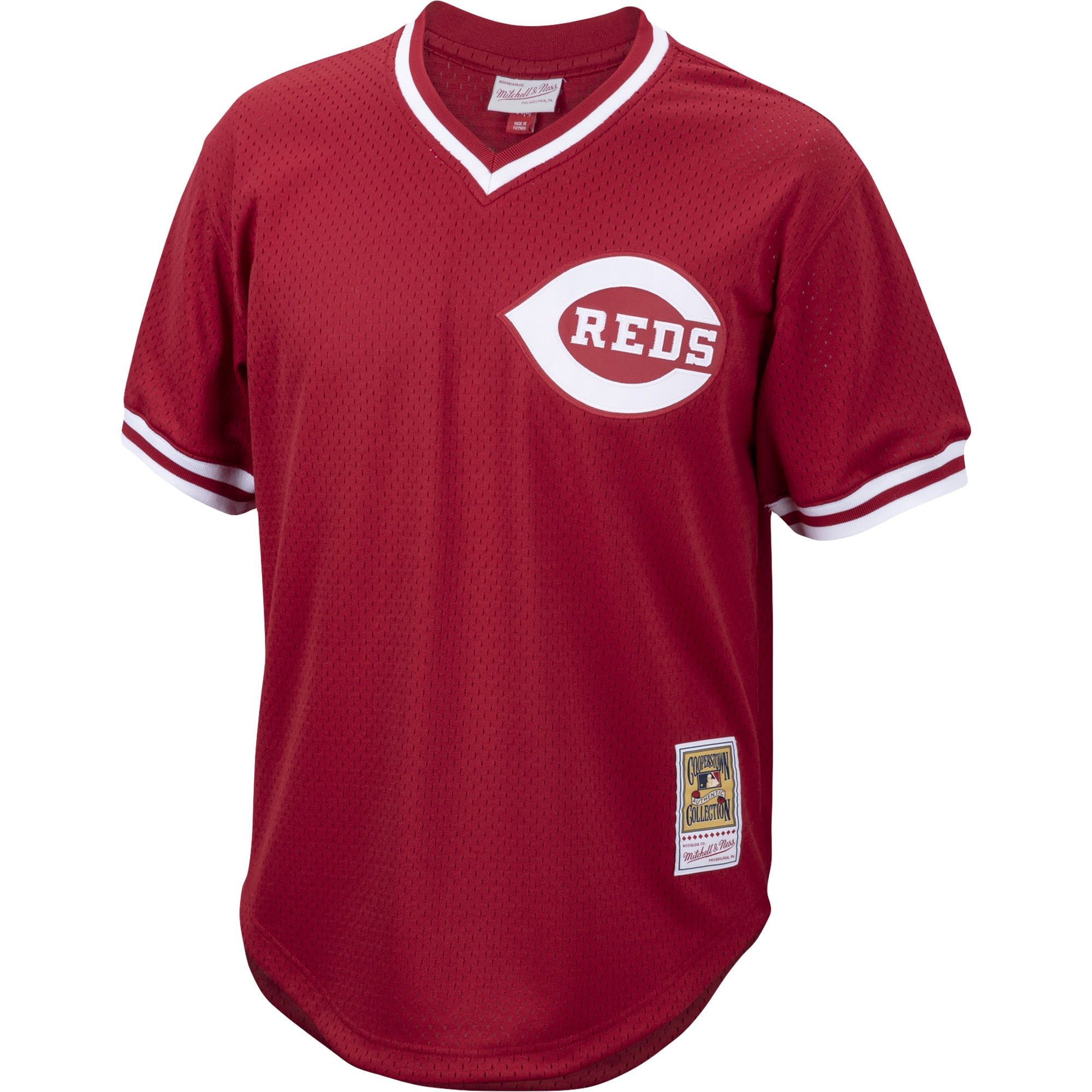 Cincinnati Reds Pete Rose Mitchell Ness Red Cooperstown Collection Mesh Batting Practice MLB Jersey Men's