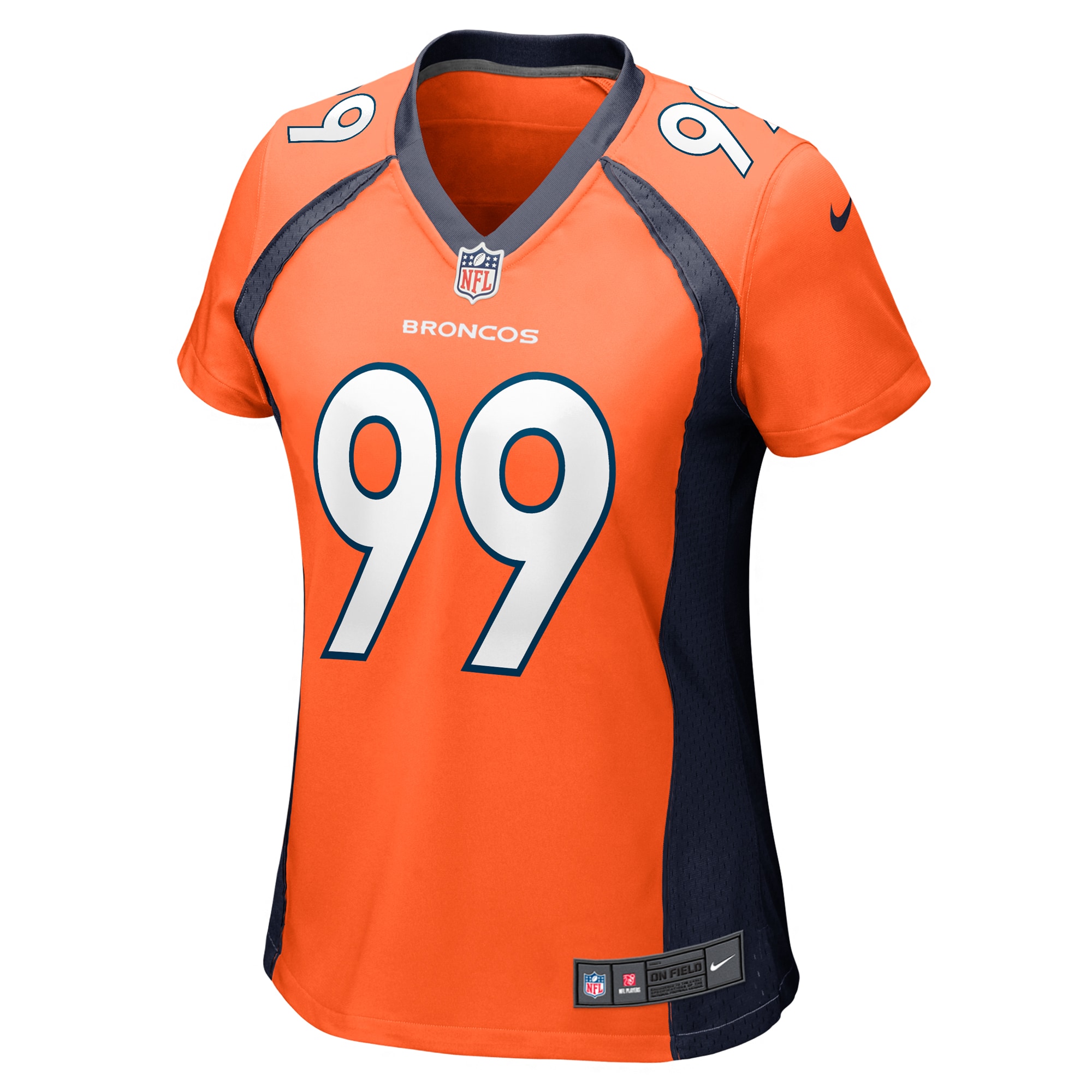 Denver Broncos Zach Allen Orange Game Player NFL Jersey Women's