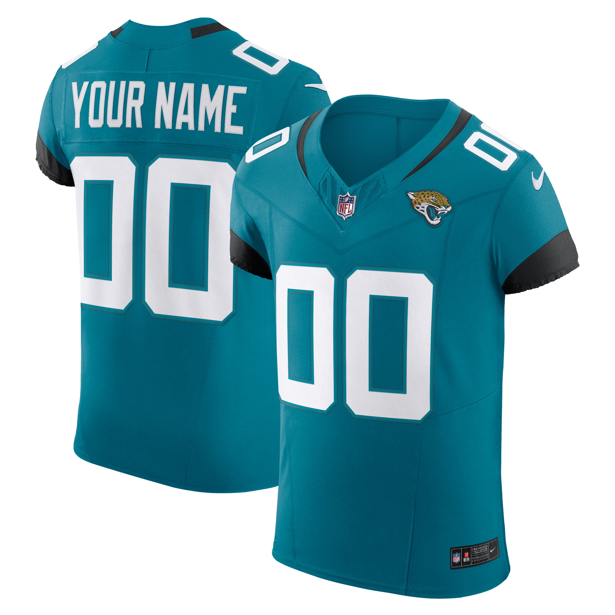 Jacksonville Jaguars Teal Vapor F.U.S.E. Elite Custom NFL Jersey Men's