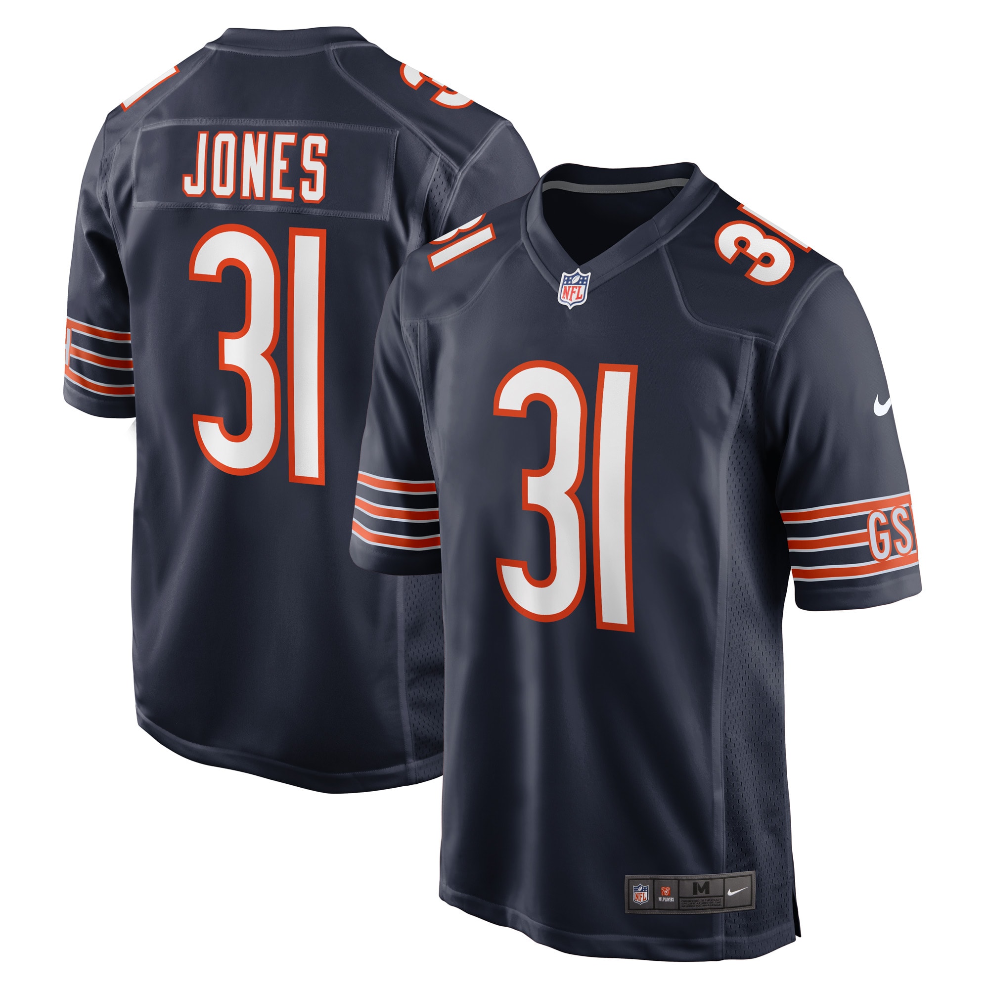 Chicago Bears Jaylon Jones Navy Game Player NFL Jersey Men's