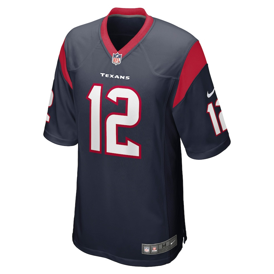 Nico Collins 12 Houston Texans Game Navy NFL Jersey Men's