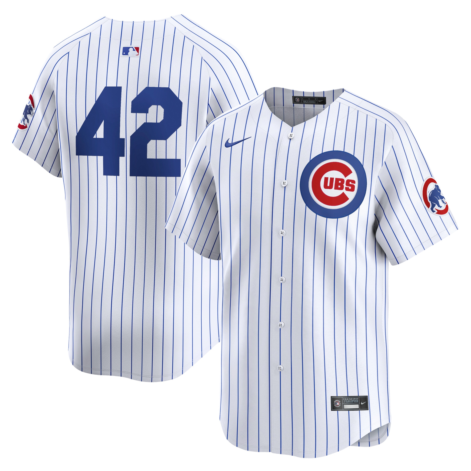 Chicago Cubs White 2024 Jackie Robinson Day Home Limited MLB Jersey Men's