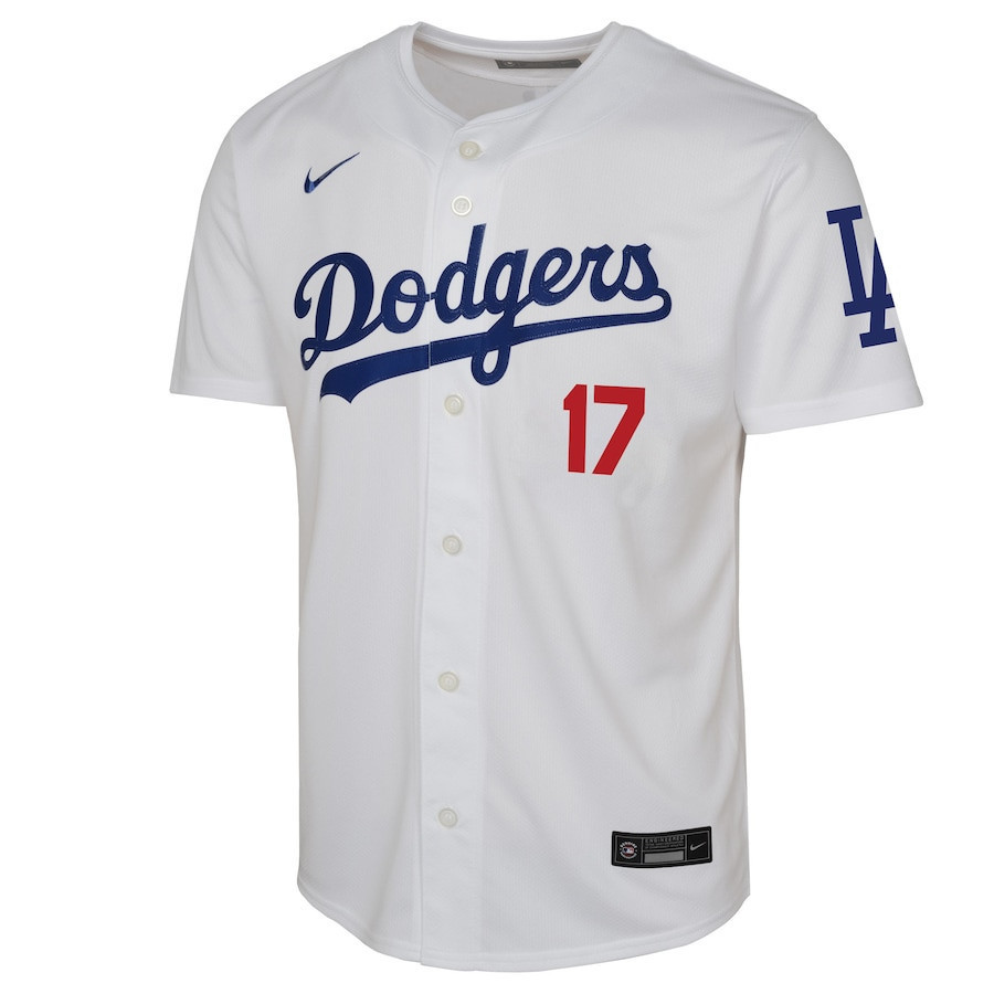 Shohei Ohtani 17 Los Angeles Dodgers Home White MLB Jersey Youth