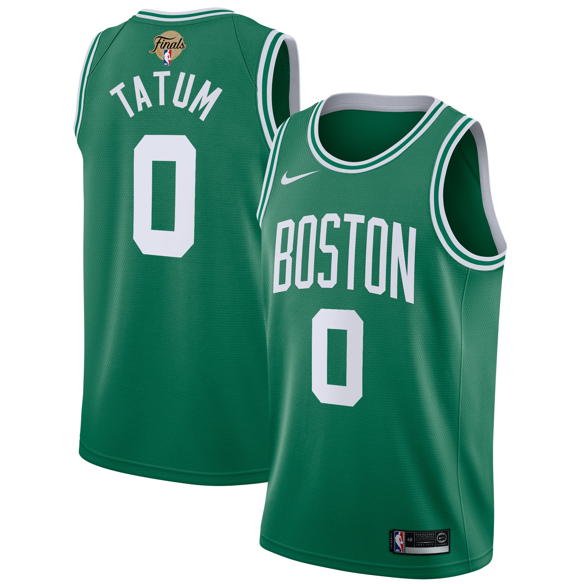 Boston Celtics Icon Edition Finals Patch 2024 Swingman Kelly Green Jayson Tatu NBA Jersey Youth