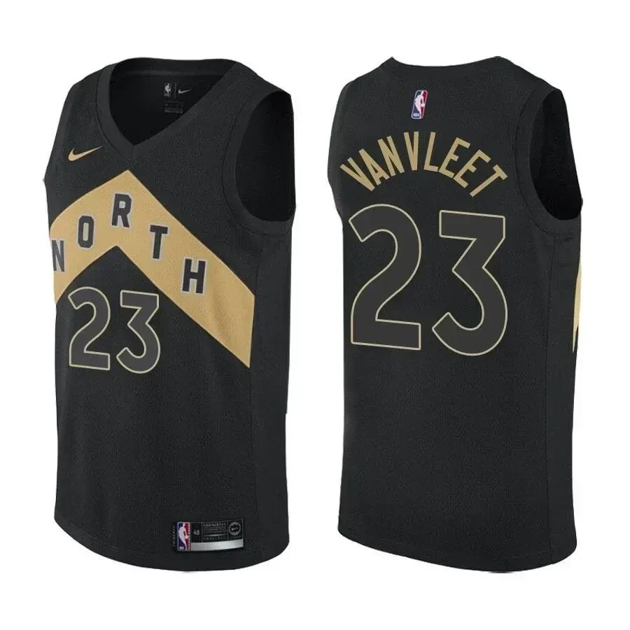 Raptors Fred Vanvleet 23 City Edition Black NBA Jersey Men's