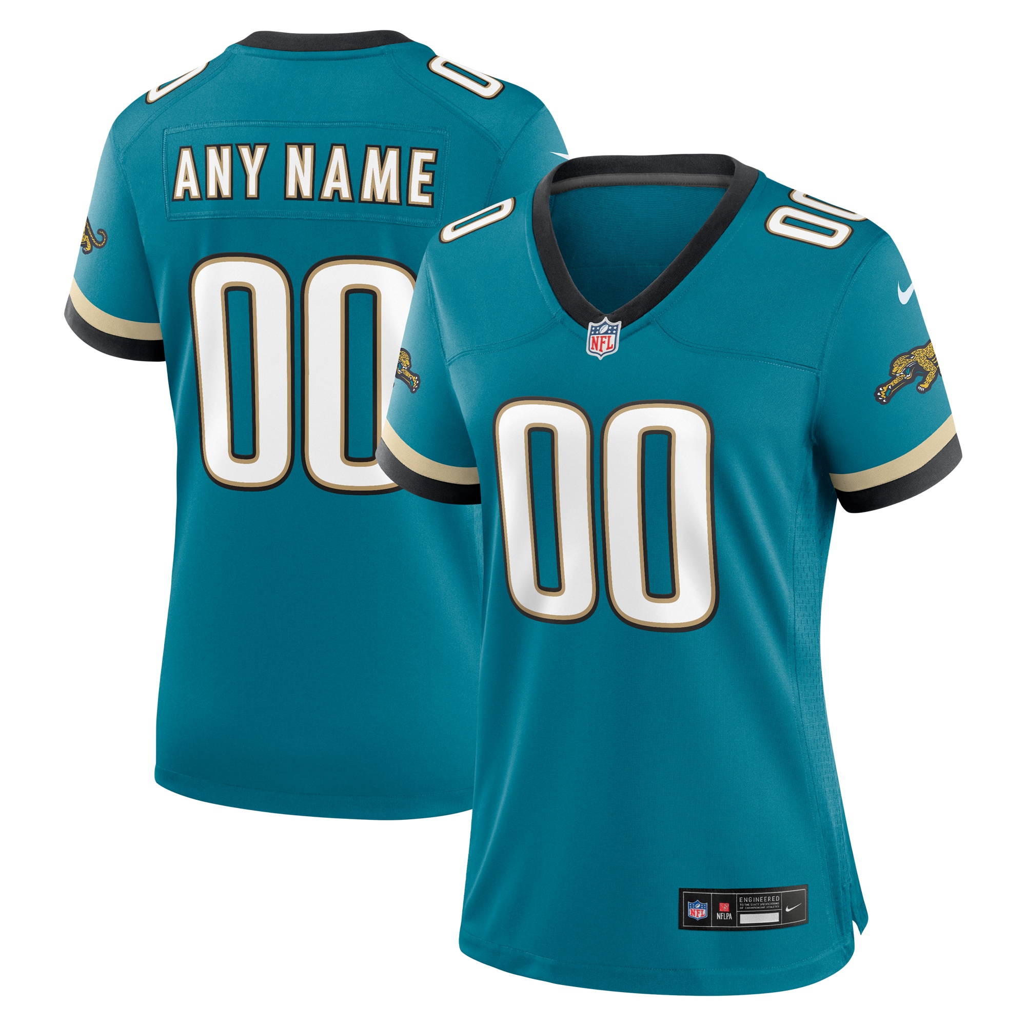 Jacksonville Jaguars Teal Prowler Throwback Custom Game NFL Jersey Women's