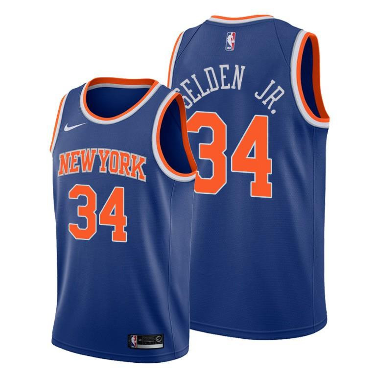 Wayne Selden Jr. New York Knicks Blue Icon Edition 34 NBA Jersey Men's