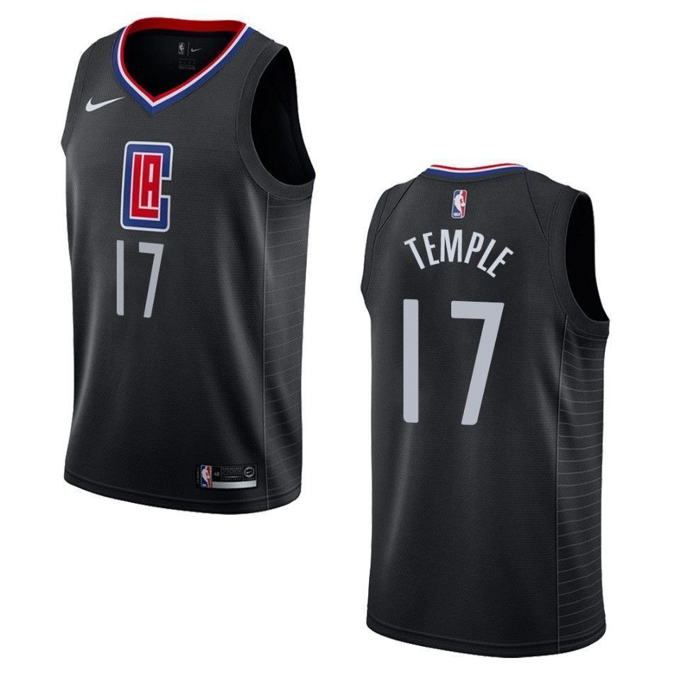 Los Angeles Clippers 17 Garrett Temple Statement Swingman Black NBA Jersey Men's