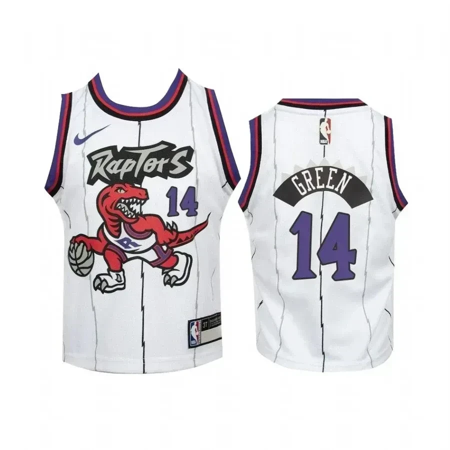 Danny Green Toronto Raptors Kid White Hardwood Classics NBA Jersey Youth
