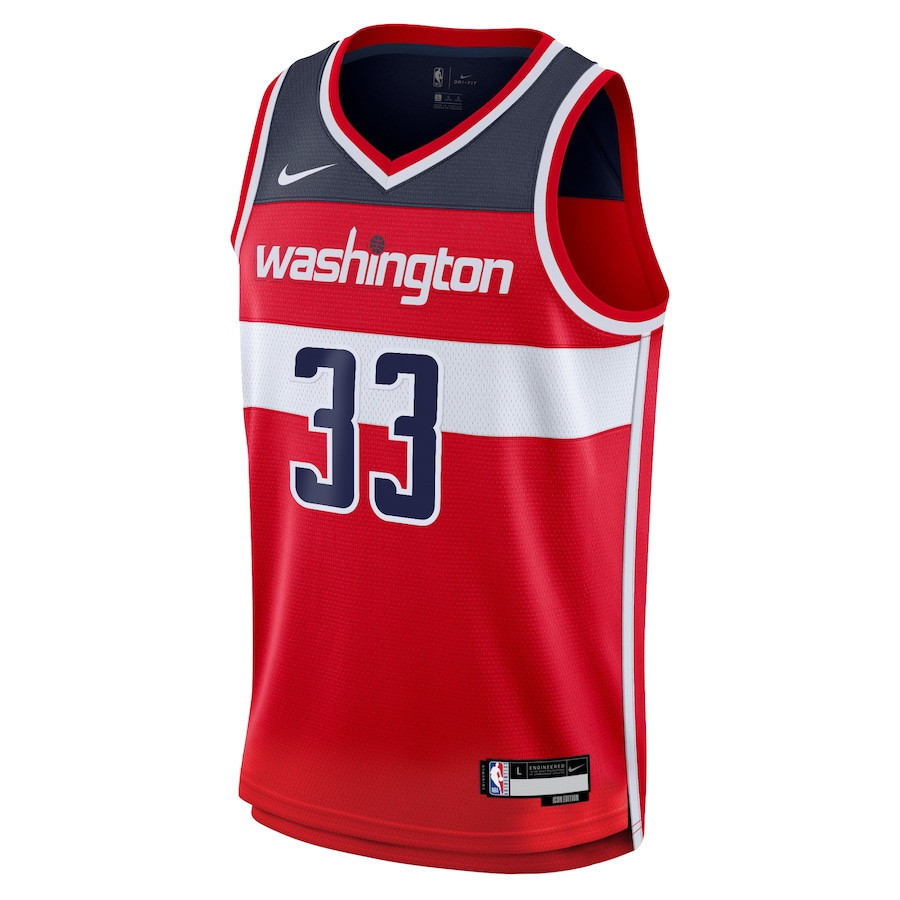 Kyle Kuzma 33 Washington Wizard Unisex Swingman Icon Edition Red NBA Jersey Unisex