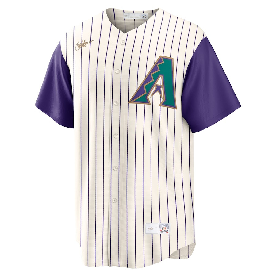 Luis Gonzalez 20 Arizona Diamondbacks Alternate Cooperstown Collection Cream/Purple MLB Jersey Men's