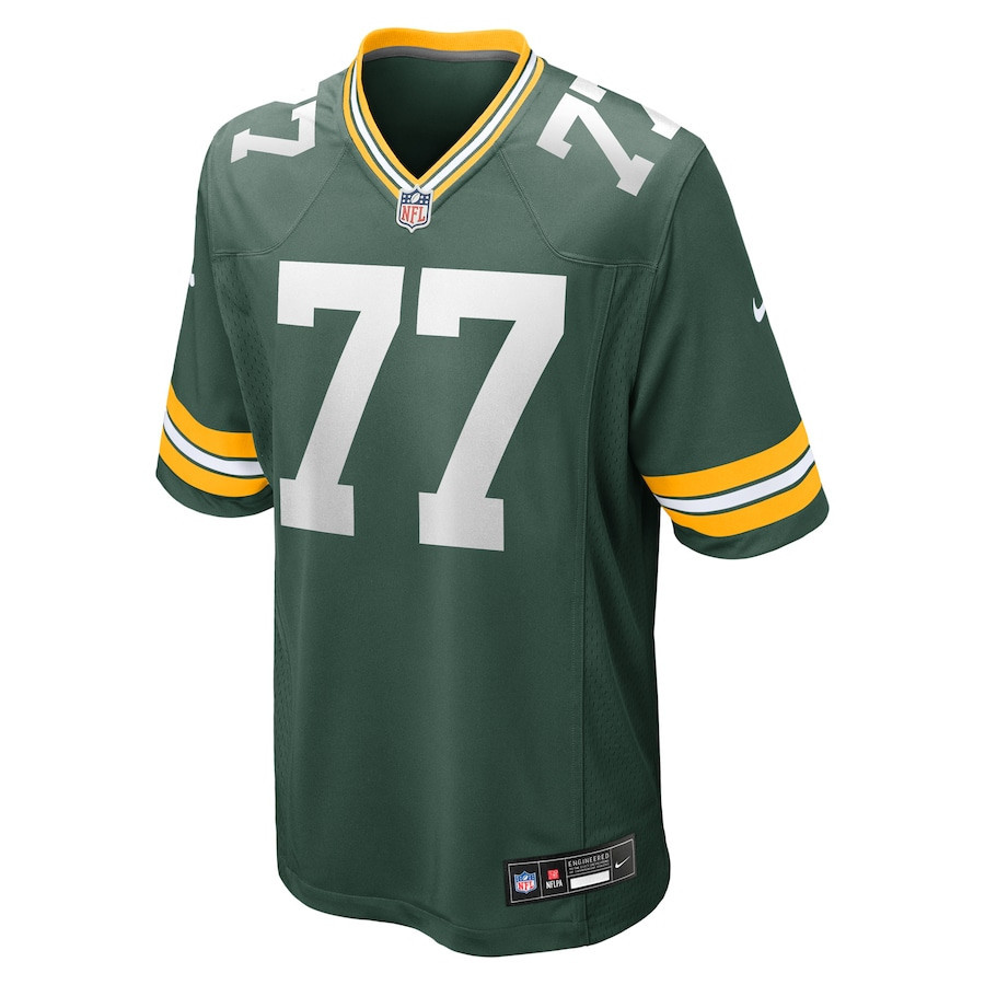 Jordan Morgan 77 Green Bay Packers 2024 Game Green NFL Jersey Men's