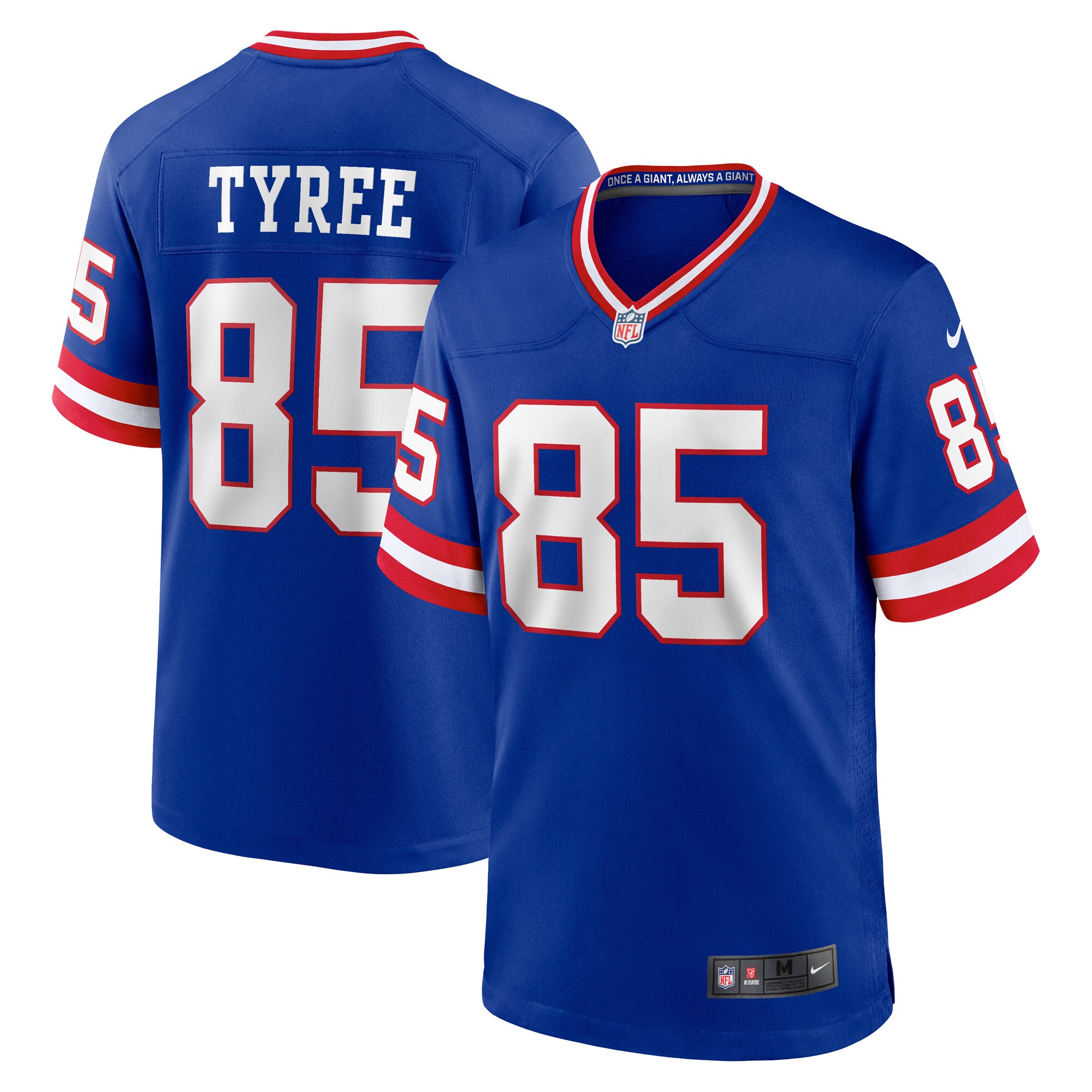 New York Giants David Tyree Royal Classic Retired Player Game NFL Jersey Men's