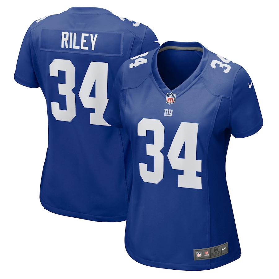 Elijah Riley 34 New York Giants Game Royal NFL Jersey Women's