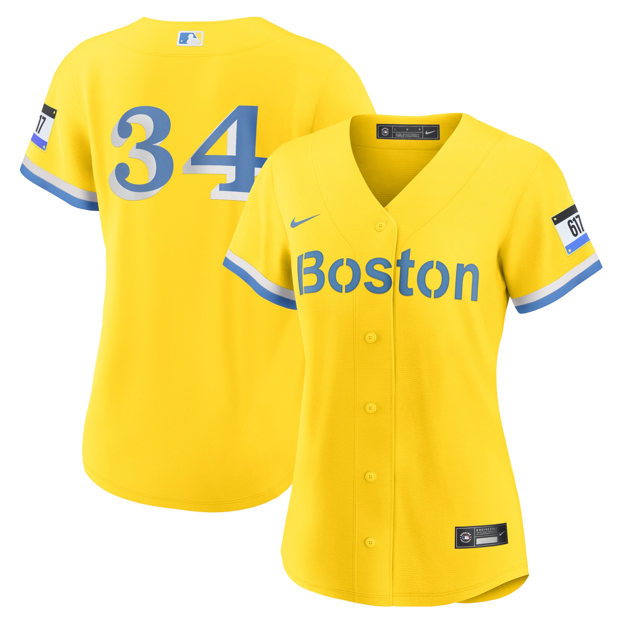 Boston Red Sox David Ortiz Gold City Connect Player MLB Jersey Women's