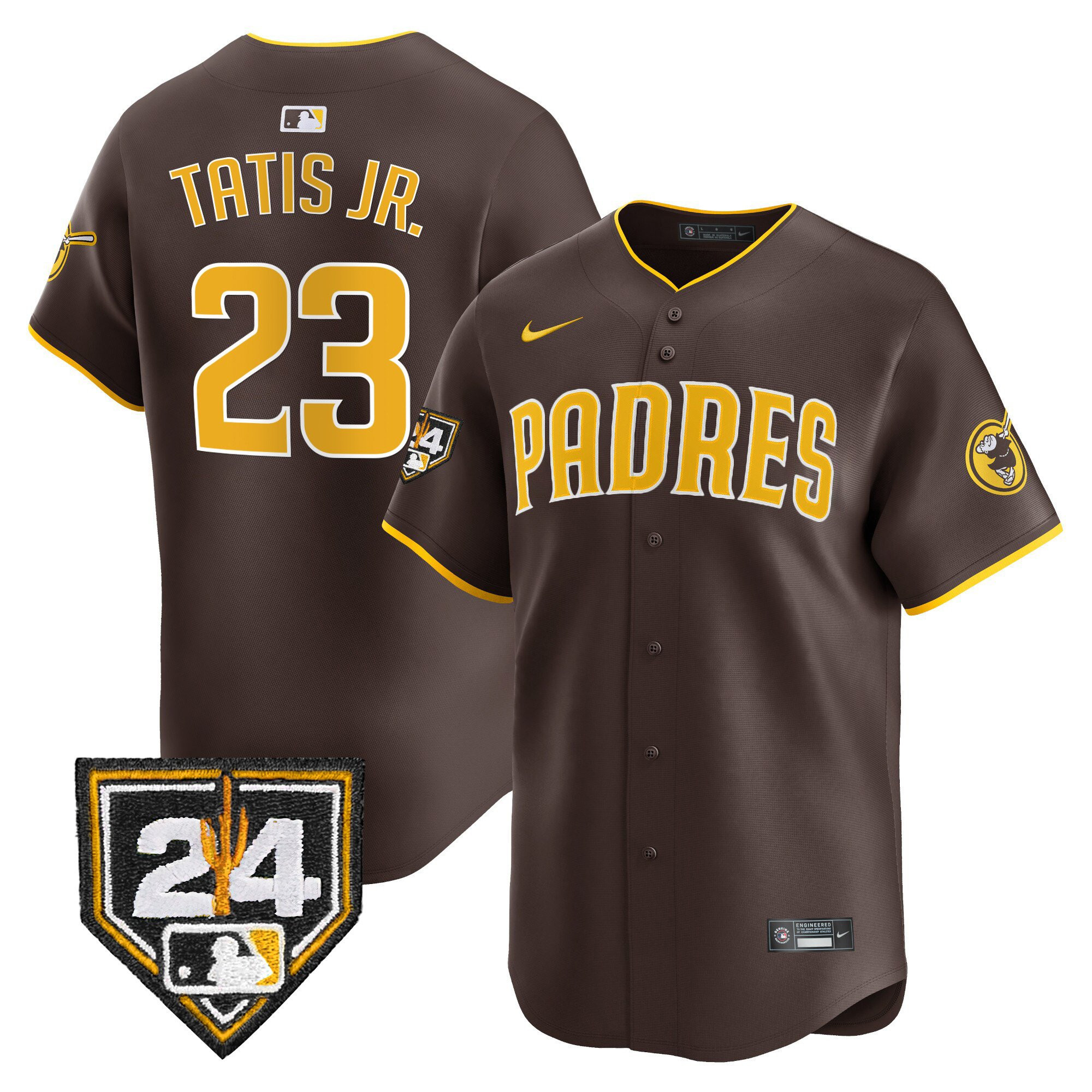 Fernando Tatis Jr. 23 San Diego Padres 2024 Spring Training Brown MLB Jersey Men's