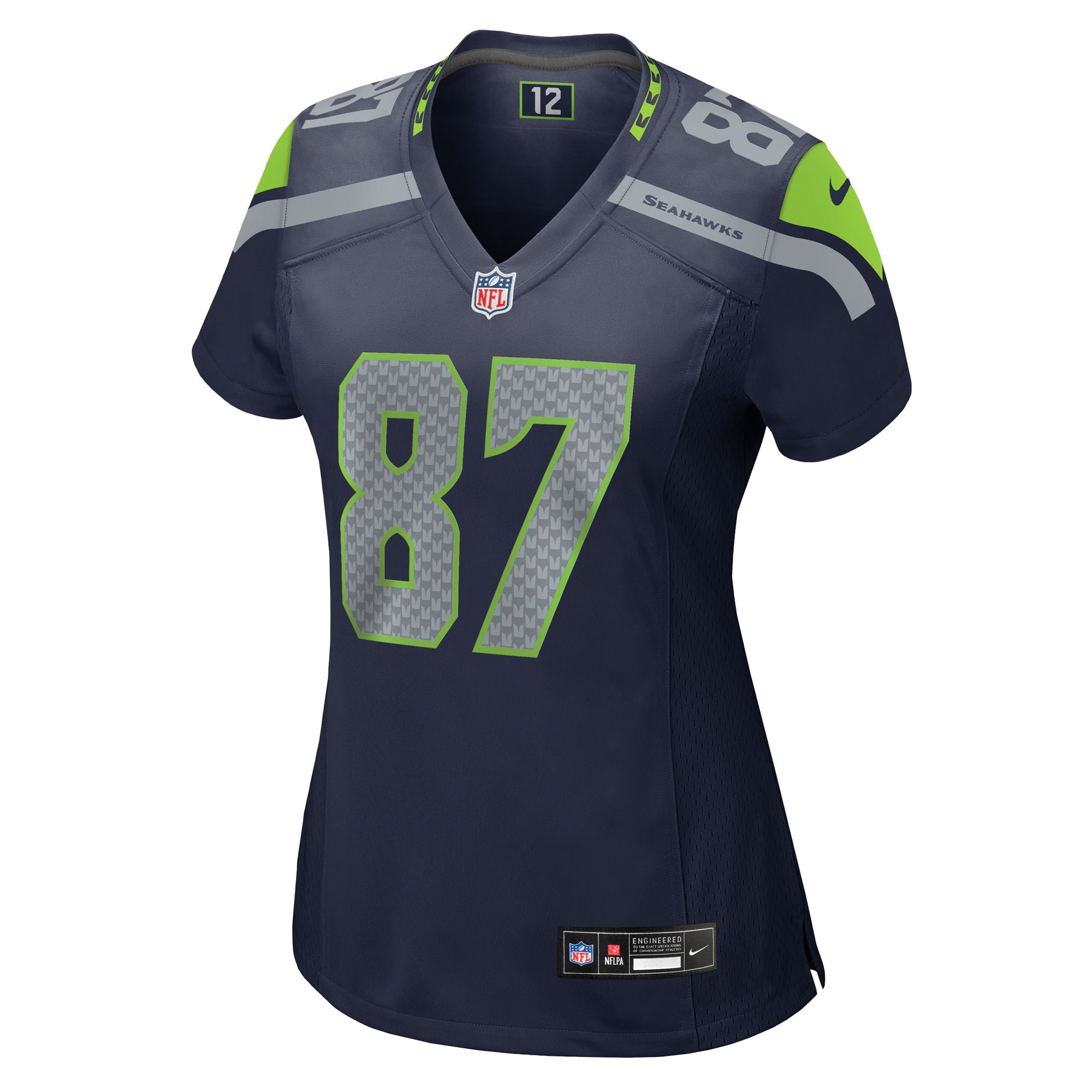 Seattle Seahawks Noah Fant College Navy Team Game NFL Jersey Women's