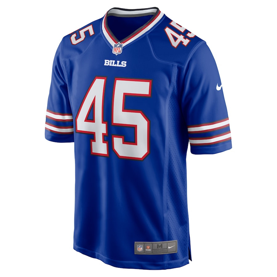 Deion Jones 45 Buffalo Bills Game Royal NFL Jersey Men's