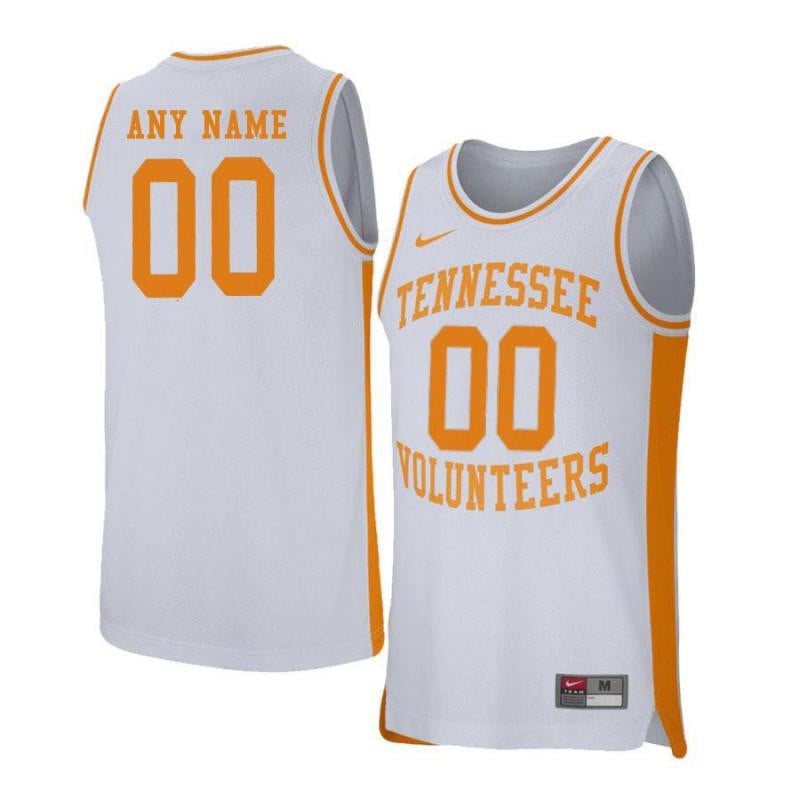 Elit White Retro Tennessee Volunteers Custom NCAA Jersey Men's