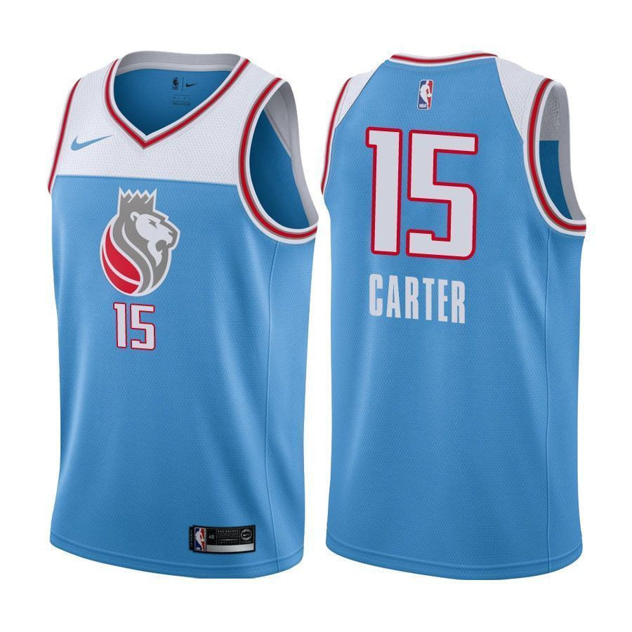 Sacramento Kings Vince Carter 15 City Edition Blue NBA Jersey Men's