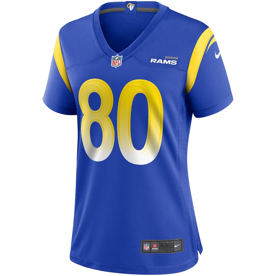Isaac Bruce 80 Los Angeles Rams Game Retired Royal NFL Jersey Women's