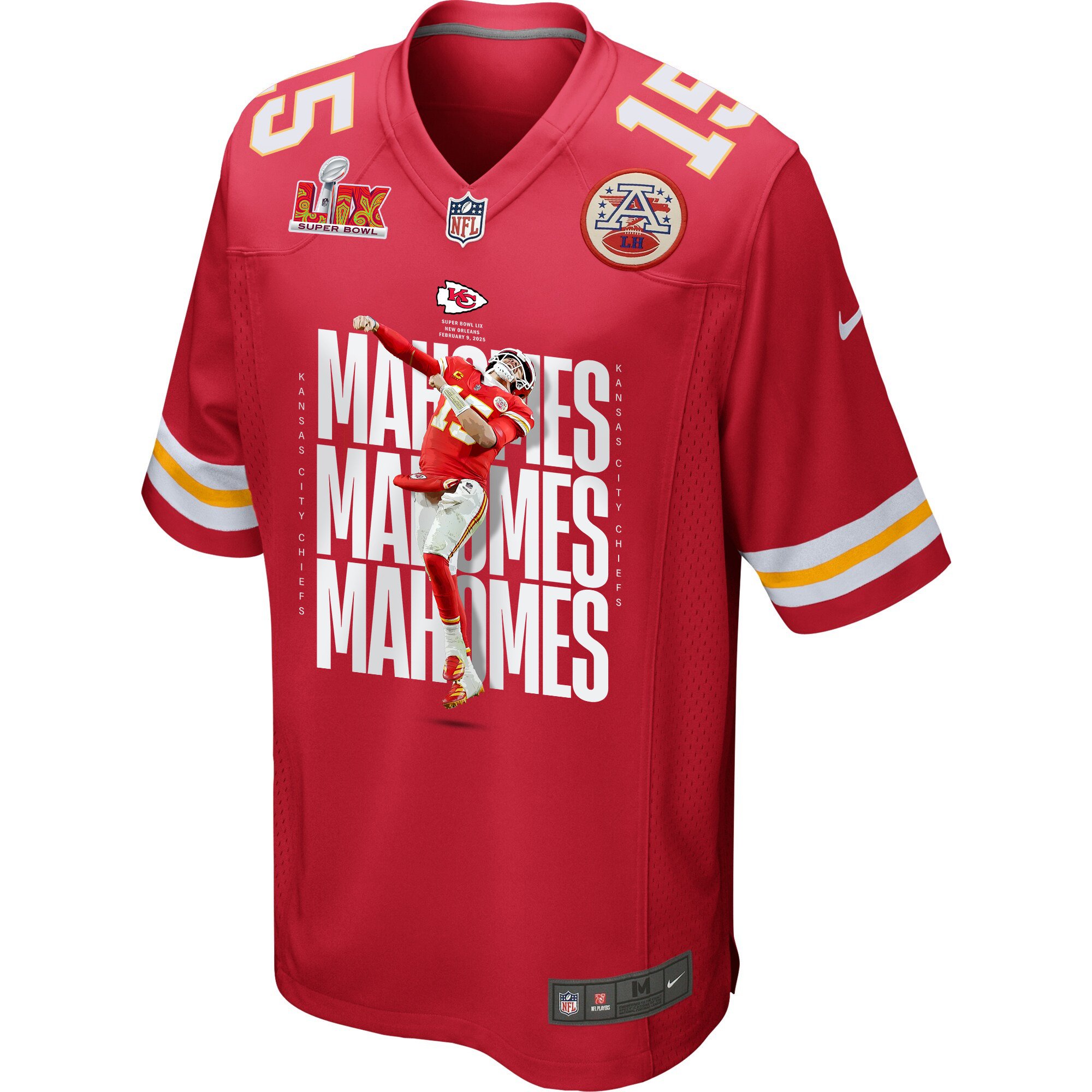 Patrick Mahomes 15 Kansas City Chiefs The Best Player Game Red NFL Jersey Men's