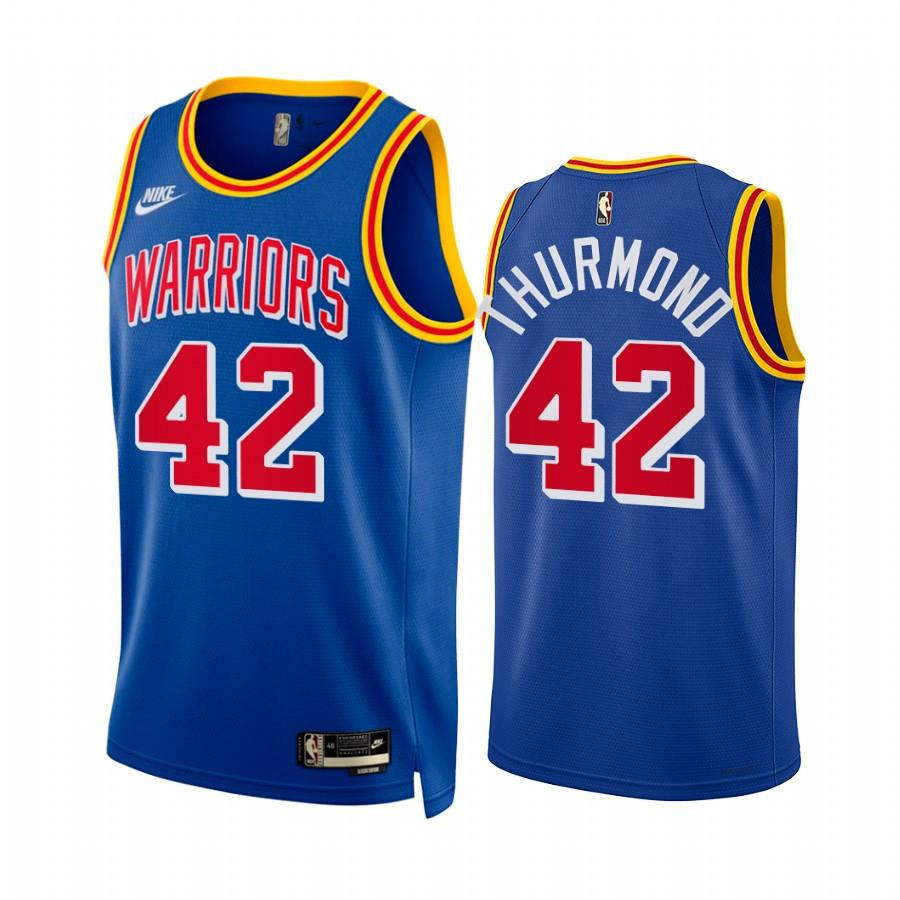 Nate Thurmond Golden State Warriors Classic Edition Royal 42 Year Zero NBA Jersey Men's