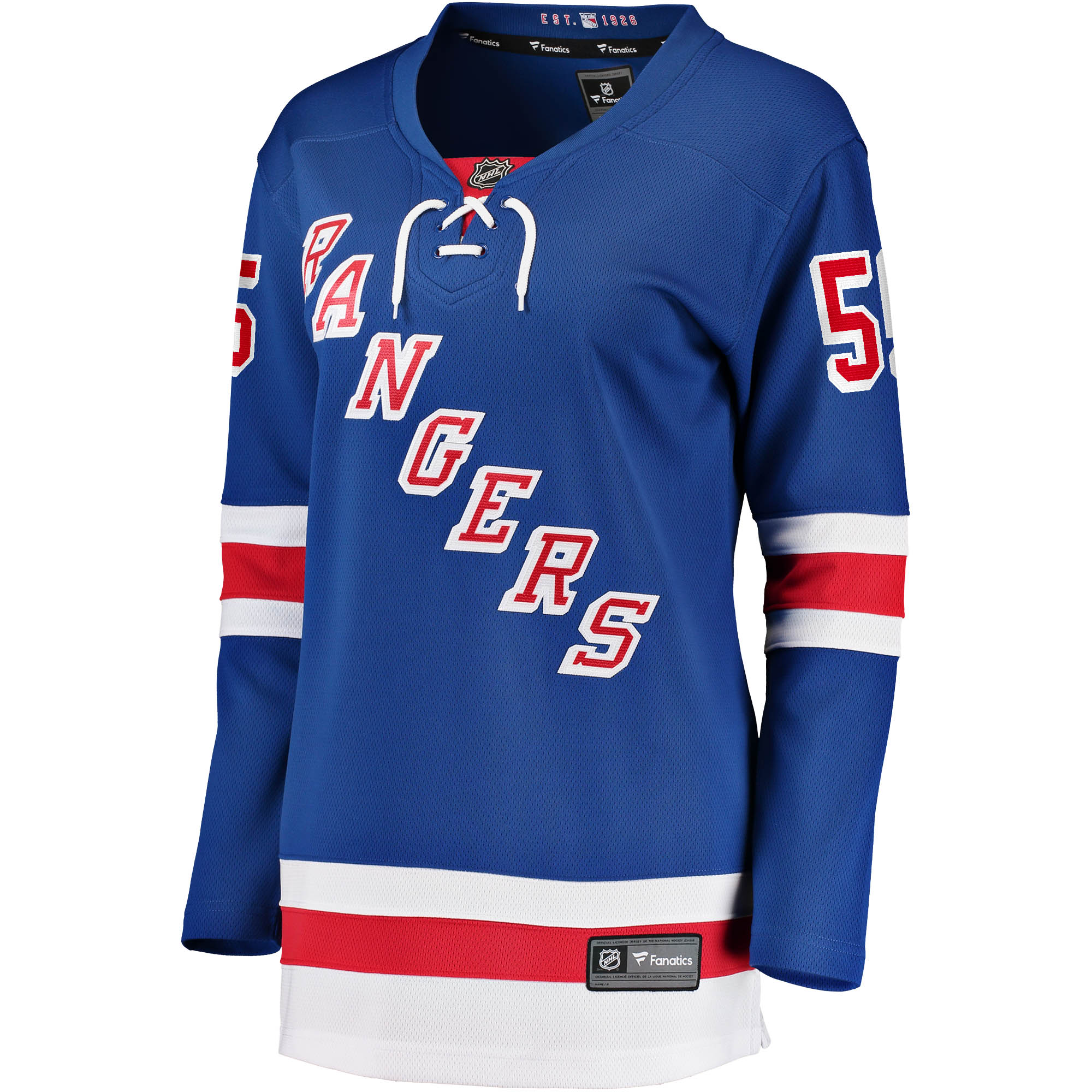 New York Rangers Ryan Lindgren Blue Home Breakaway NHL Jersey Women's