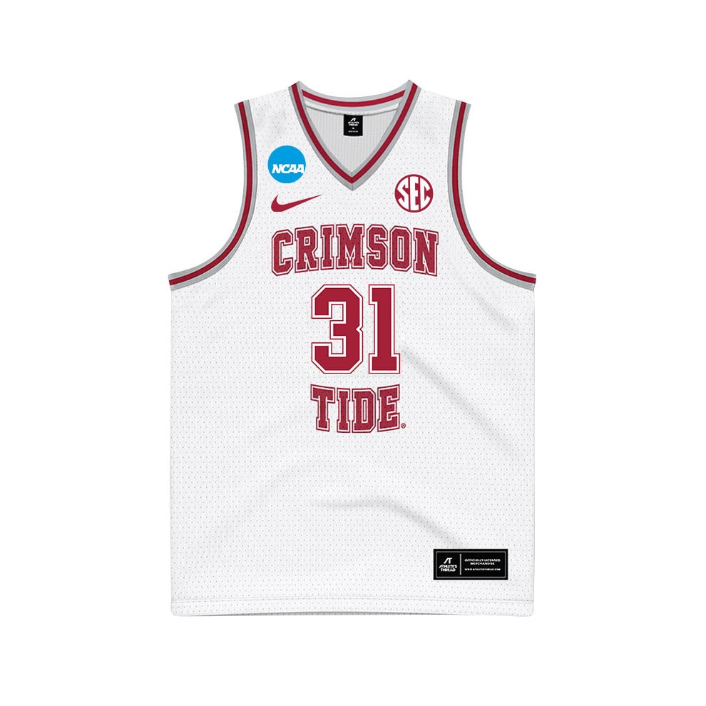 Max Scharnowski 31 Alabama Crimson Tide 2024 White Unisex NCAA Jersey Unisex