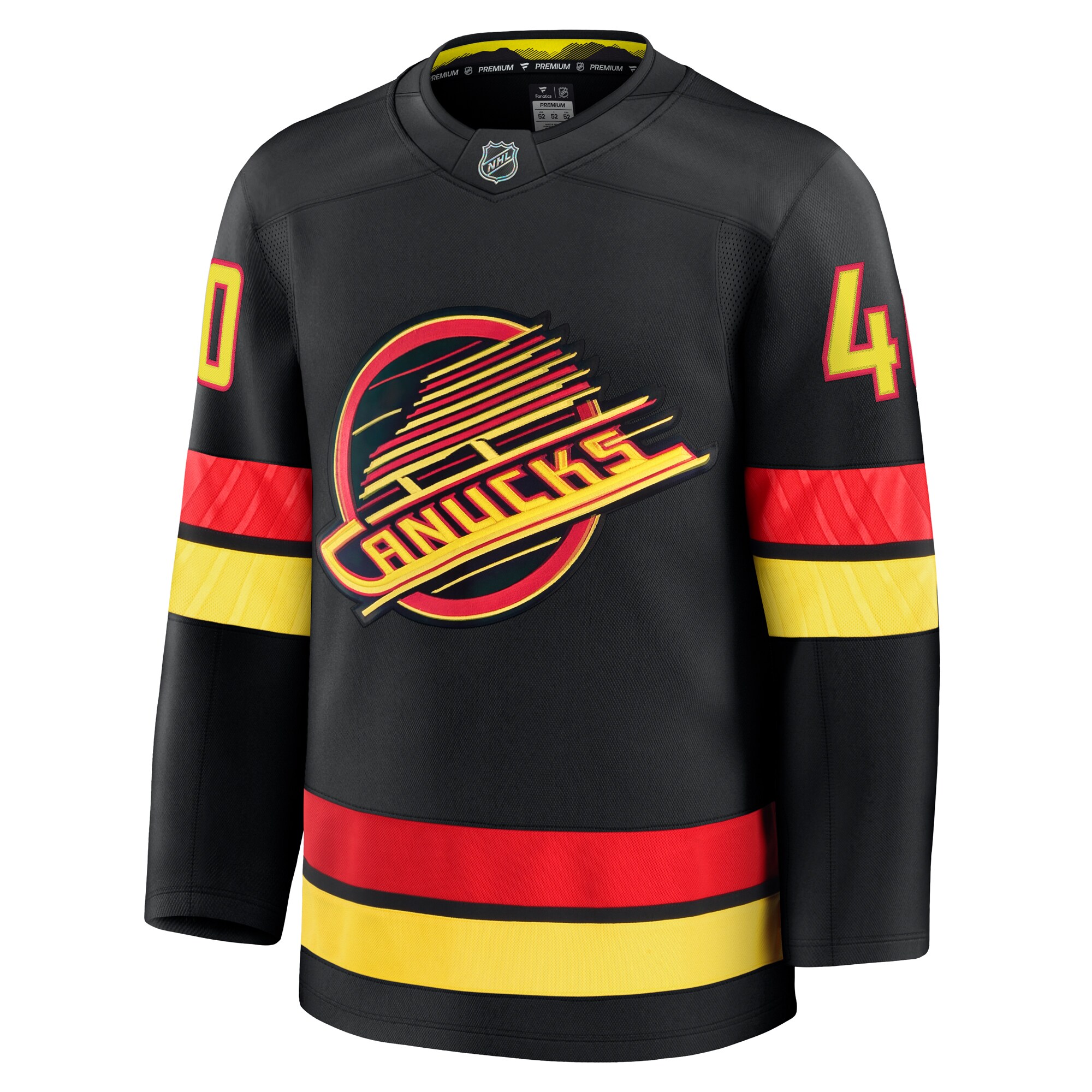 Vancouver Canucks Elias Pettersson Black Alternate Premium NHL Jersey Men's