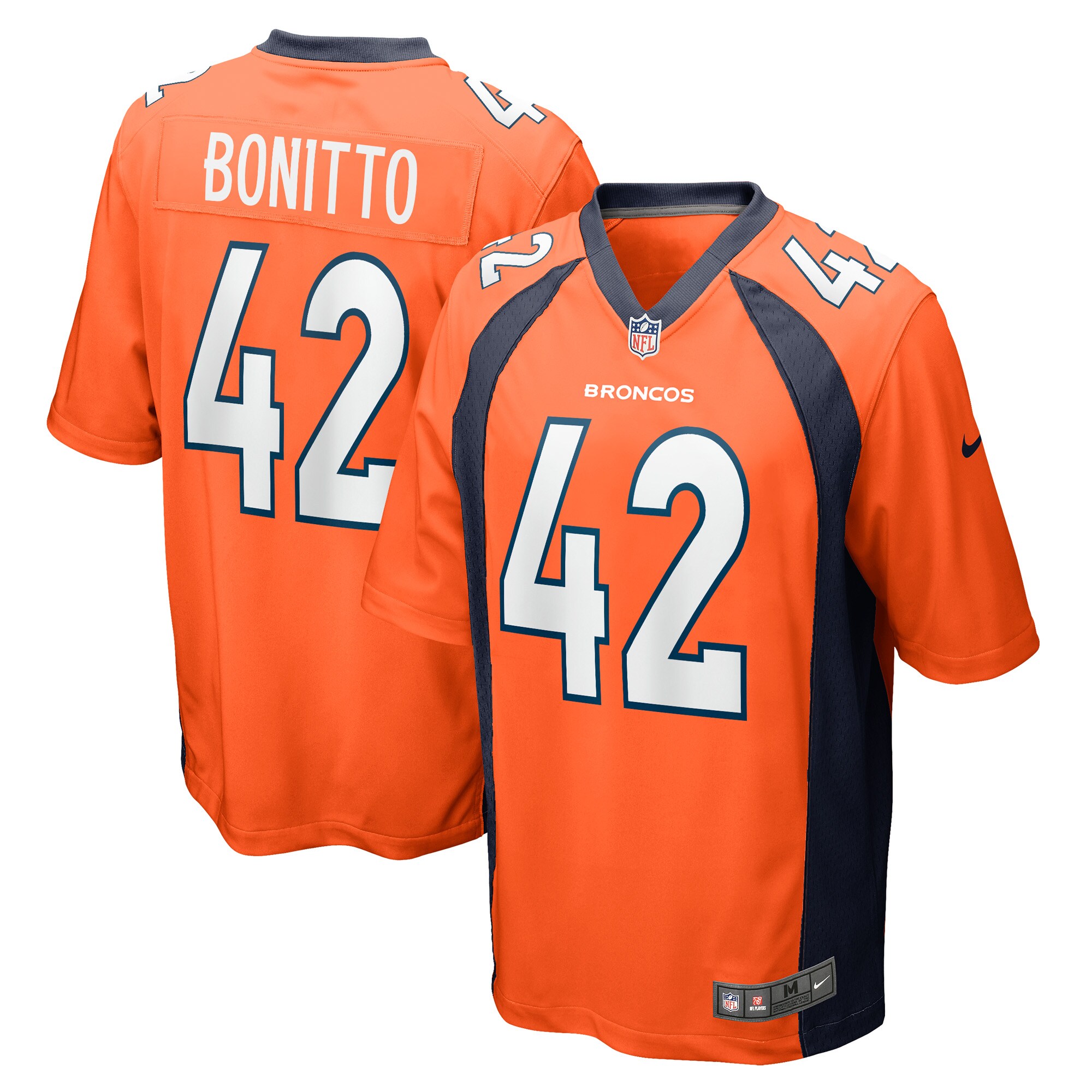Denver Broncos Nik Bonitto Orange Game Player NFL Jersey Men's