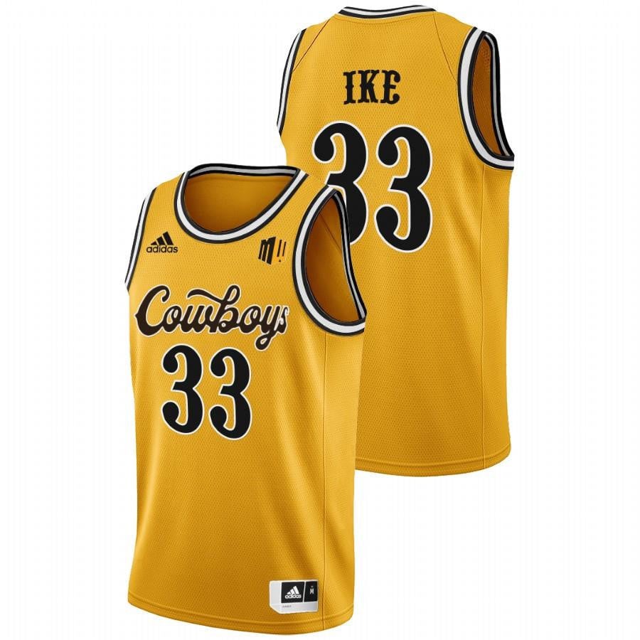 Wyoming Cowboys 33 Graham Ike 2022 Gold College NCAA Jersey Men's