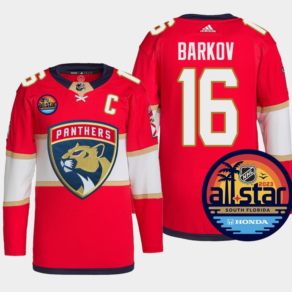 Aleksander Barkov 16 Florida Panthers Red 2023 All Star NHL Jersey Men's