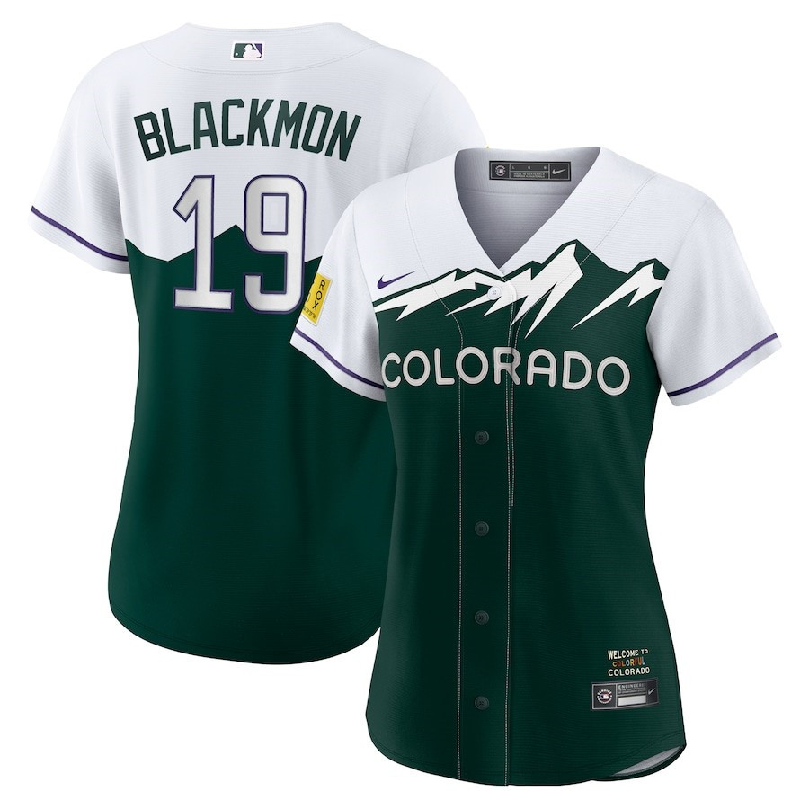 Charlie Blackmon 19 Colorado Rockies City Connect Player White/Forest Green MLB Jersey Women's