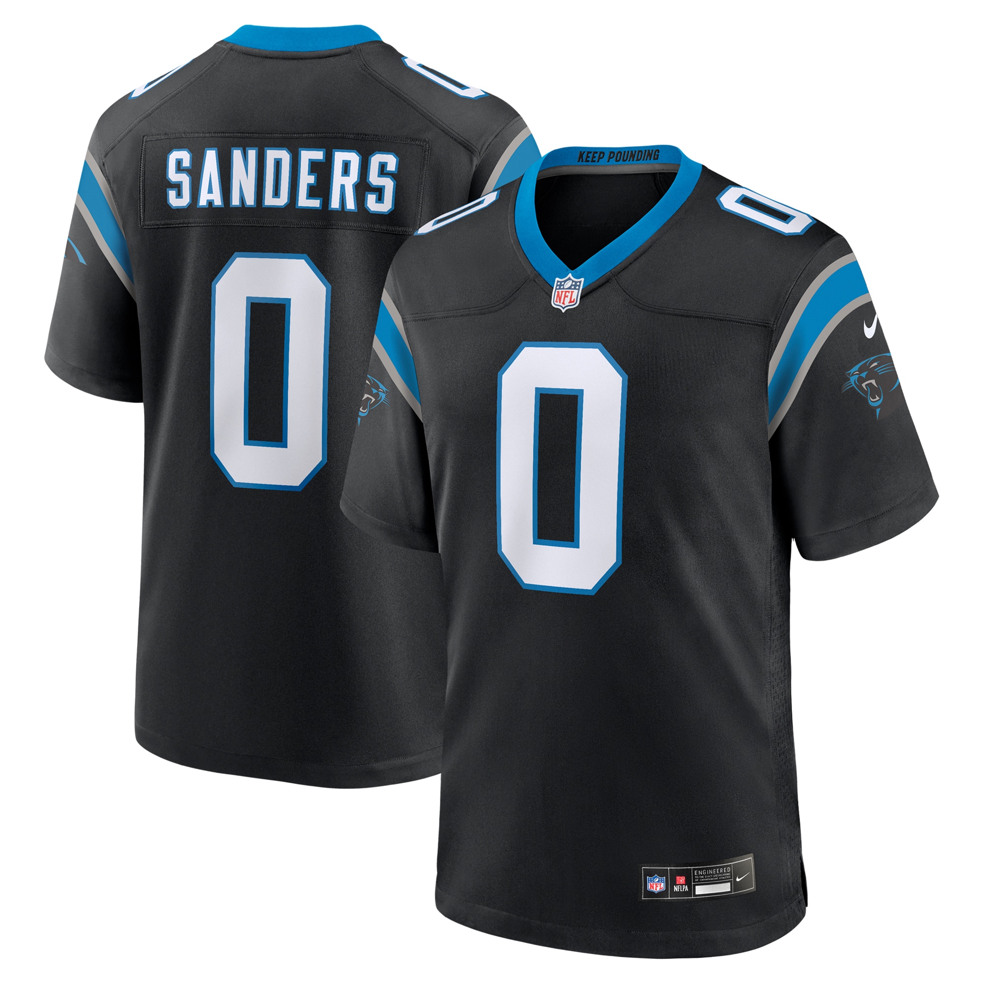 Carolina Panthers Ja'Tavion Sanders Black Game NFL Jersey Men's