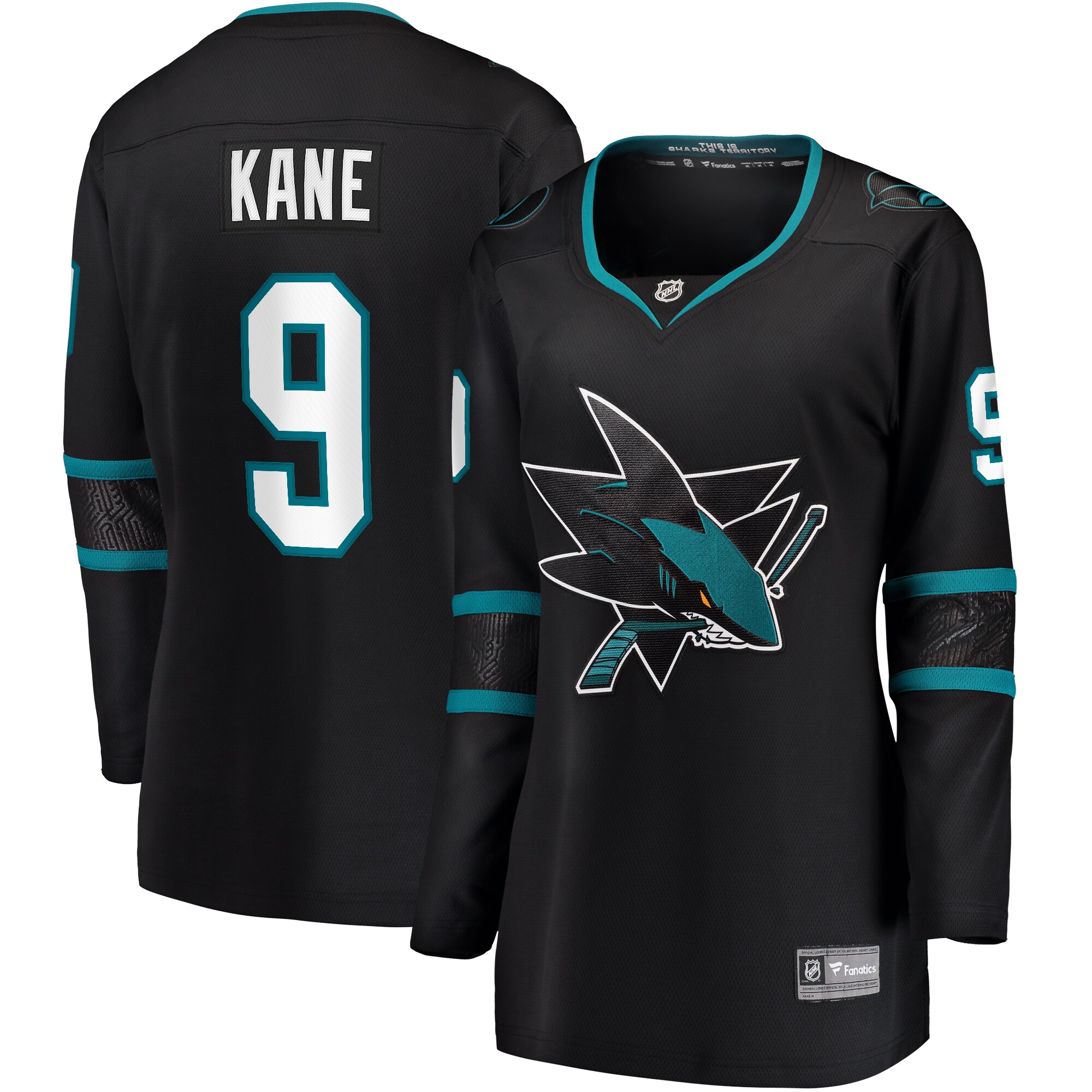 San Jose Sharks Evander Kane Black Alternate Premier Breakaway NHL Jersey Women's