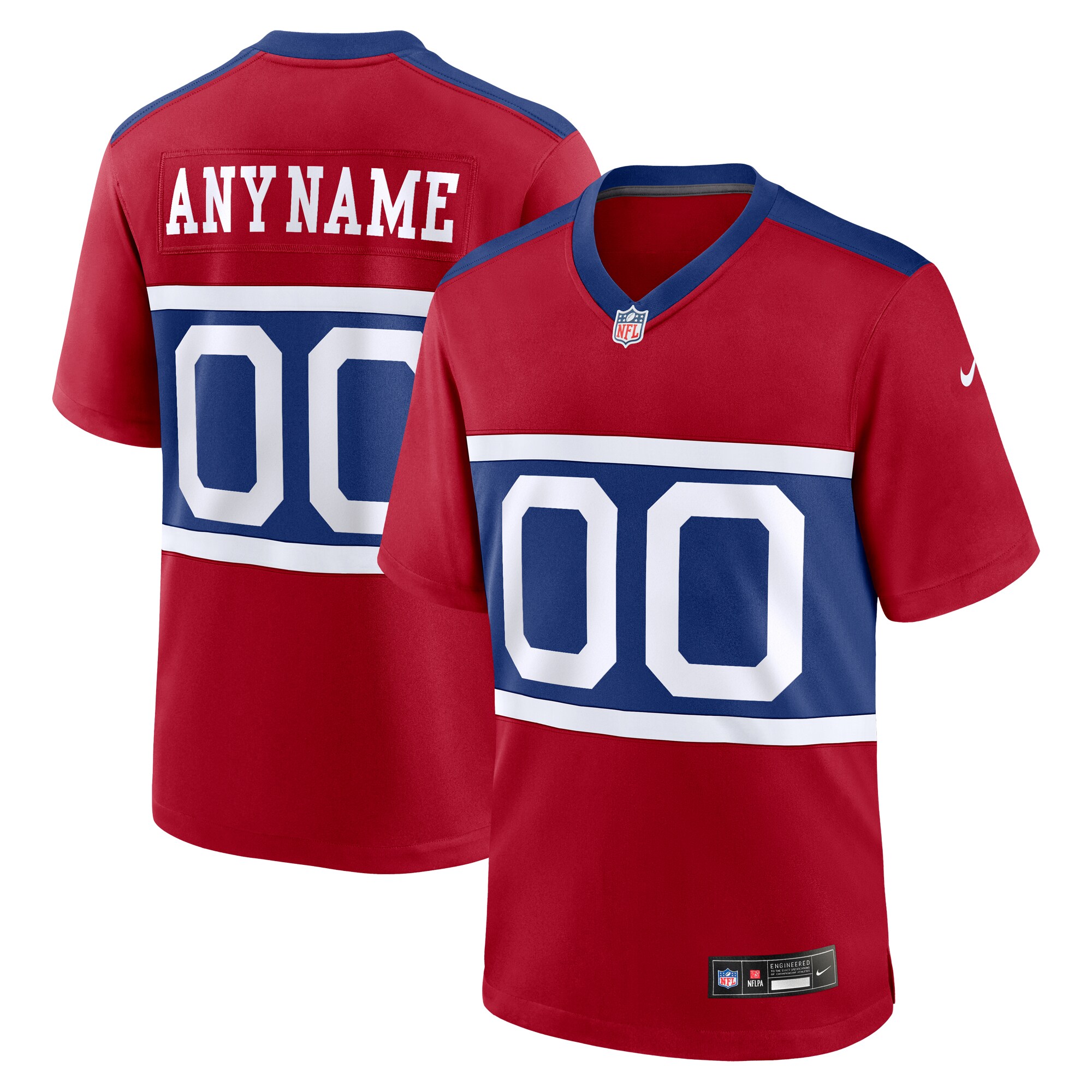 New York Giants Century Red Alternate Game Custom NFL Jersey Men's