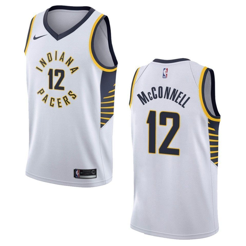 Indiana Pacers 12 T.j. Mcconnell Association Swingman White NBA Jersey Men's