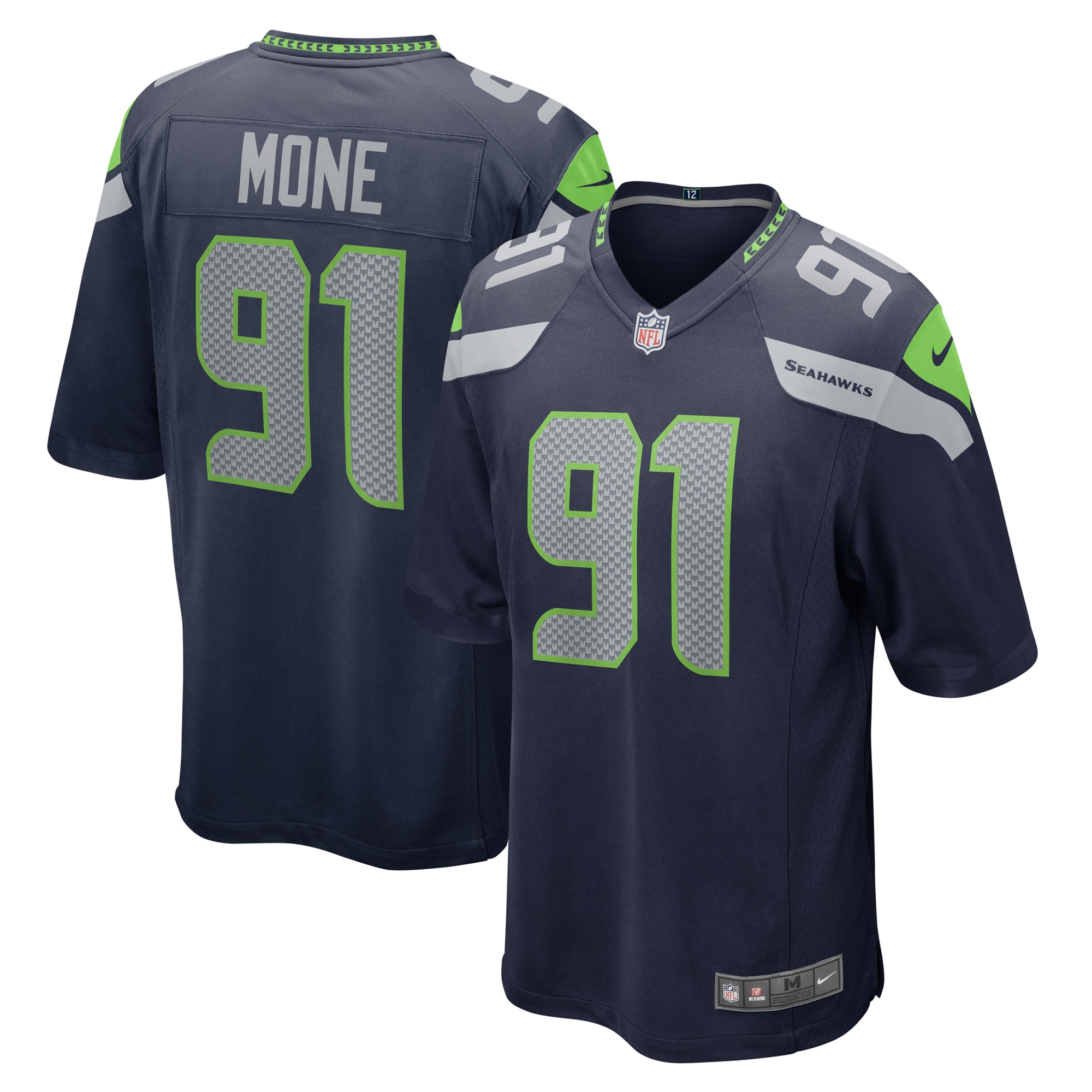 Seattle Seahawks Bryan Mone College Navy Game NFL Jersey Men's