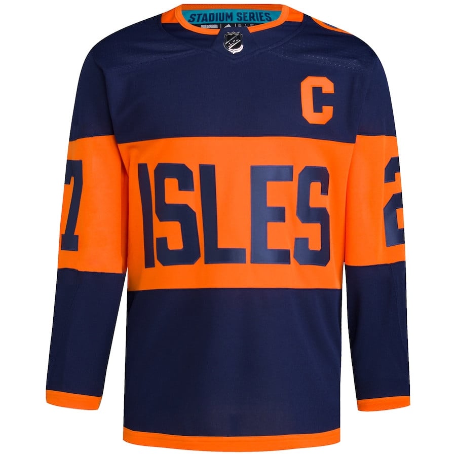 Anders Lee 27 New York Islanders 2024 Stadium Series Primegreen Navy NHL Jersey Men's